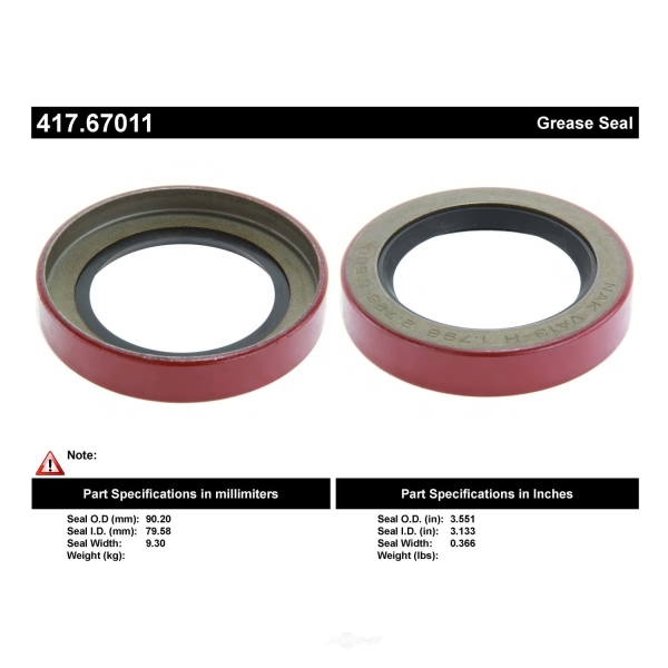 Centric Premium™ Front Inner Wheel Seal 417.67011