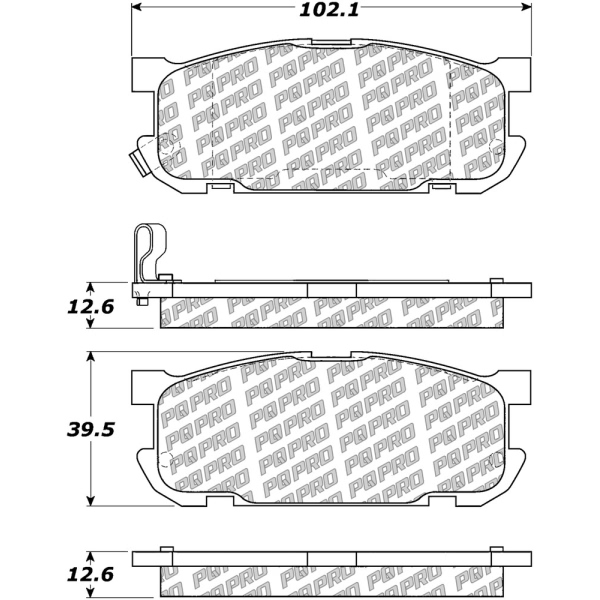 Centric Posi Quiet Pro™ Ceramic Rear Disc Brake Pads 500.08910