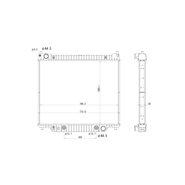 TYC Engine Coolant Radiator 2977