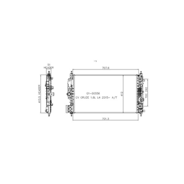 TYC Engine Coolant Radiator 13509