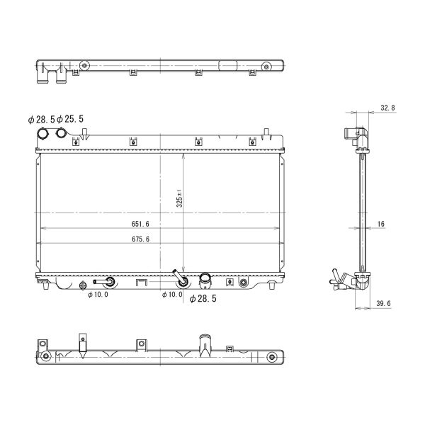 TYC Engine Coolant Radiator 2955