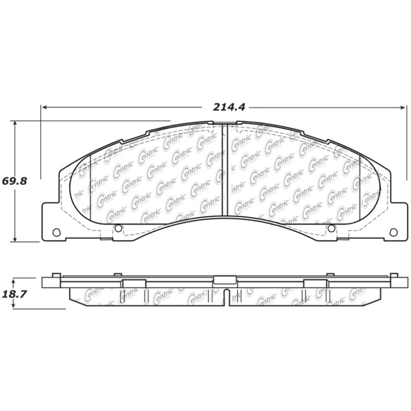 Centric Premium Semi-Metallic Front Disc Brake Pads 300.13280