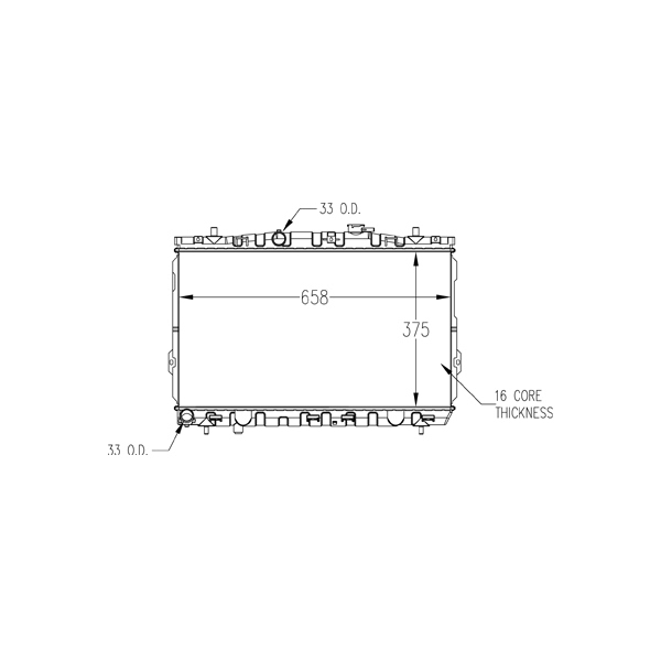 TYC Engine Coolant Radiator 2388