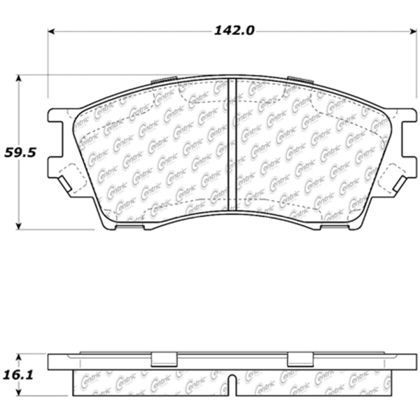 Centric Posi Quiet™ Ceramic Front Disc Brake Pads 105.06430