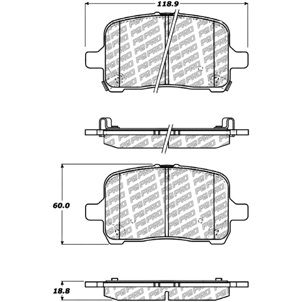 Centric Posi Quiet Pro™ Ceramic Front Disc Brake Pads 500.10280