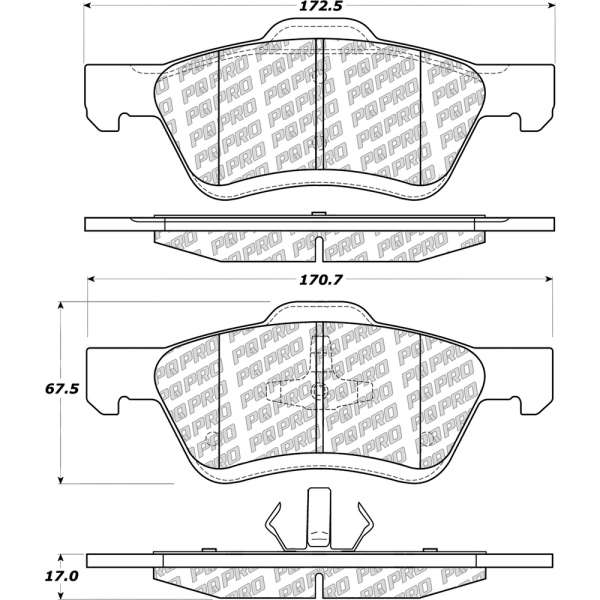 Centric Posi Quiet Pro™ Ceramic Front Disc Brake Pads 500.10473