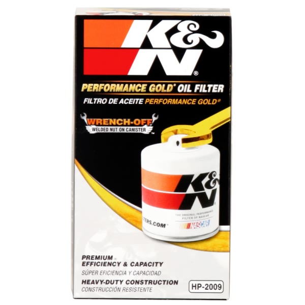 K&N Performance Gold™ Wrench-Off Oil Filter HP-2009