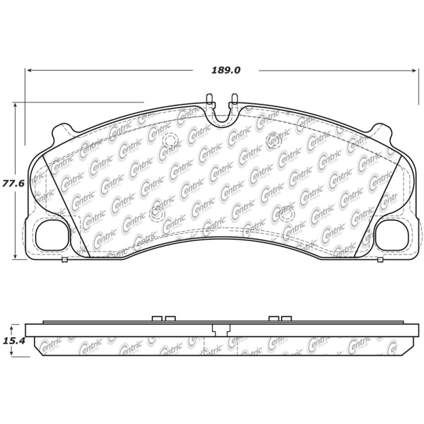Centric Posi Quiet™ Semi-Metallic Front Disc Brake Pads 104.16370