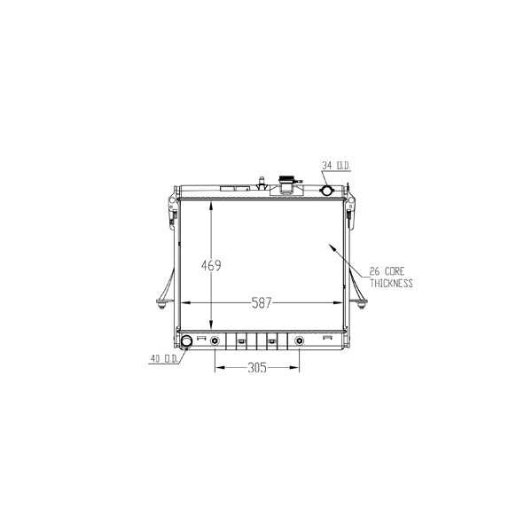 TYC Engine Coolant Radiator 2855