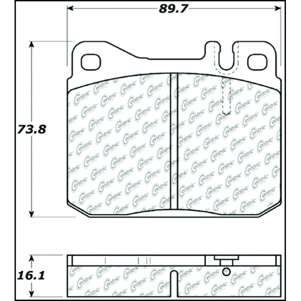 Centric Premium Semi-Metallic Front Disc Brake Pads 300.01451
