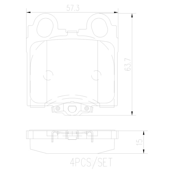 brembo Premium Ceramic Rear Disc Brake Pads P83045N