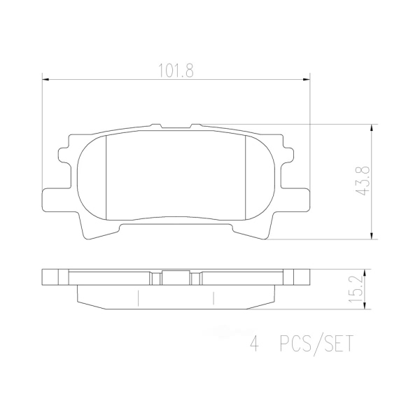 brembo Premium Ceramic Rear Disc Brake Pads P83068N