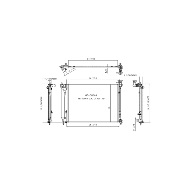TYC Engine Coolant Radiator 13457