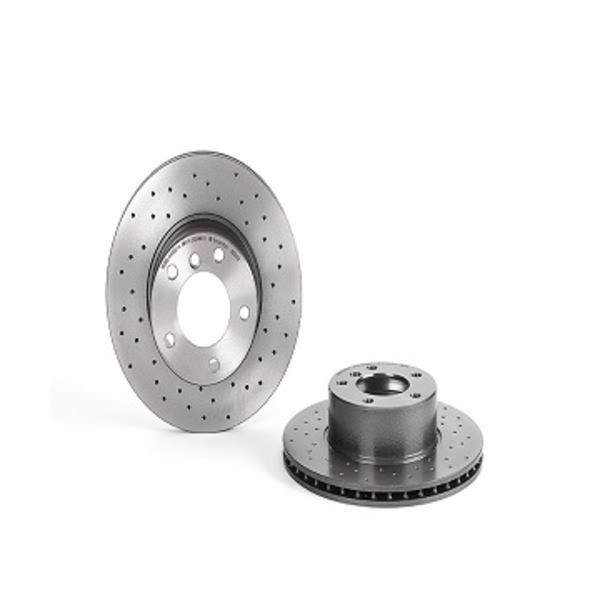brembo Premium Xtra Cross Drilled UV Coated 1-Piece Front Brake Rotors 09.6924.1X