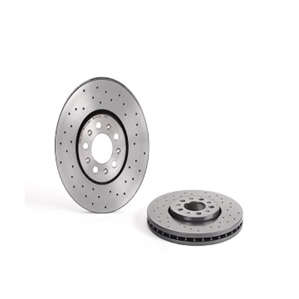 brembo Premium Xtra Cross Drilled UV Coated 1-Piece Front Brake Rotors 09.7010.2X