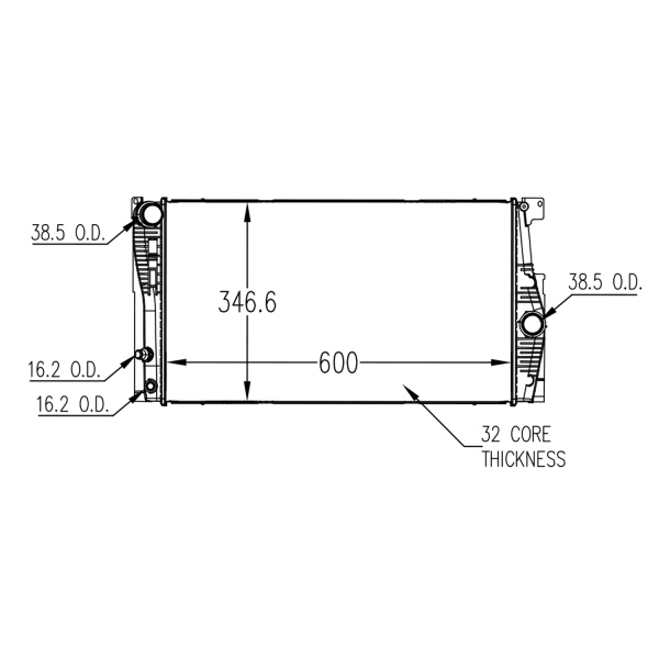 TYC Engine Coolant Radiator 13353