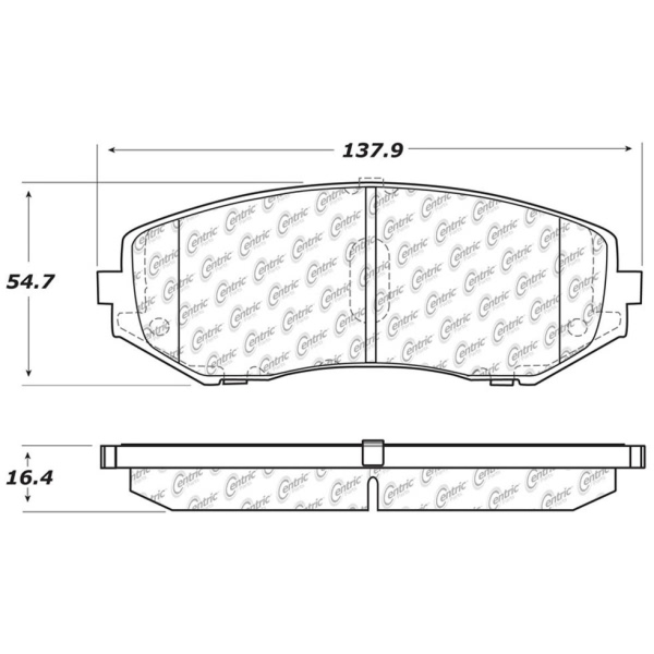 Centric Posi Quiet™ Ceramic Front Disc Brake Pads 105.11880