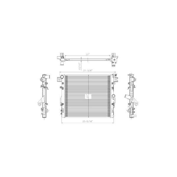 TYC Engine Coolant Radiator 2957