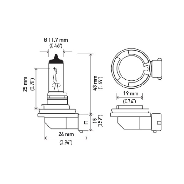 Hella H11 Design Series Halogen Light Bulb H71071132