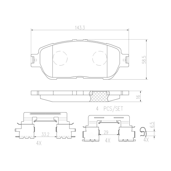 brembo Premium Ceramic Front Disc Brake Pads P83105N