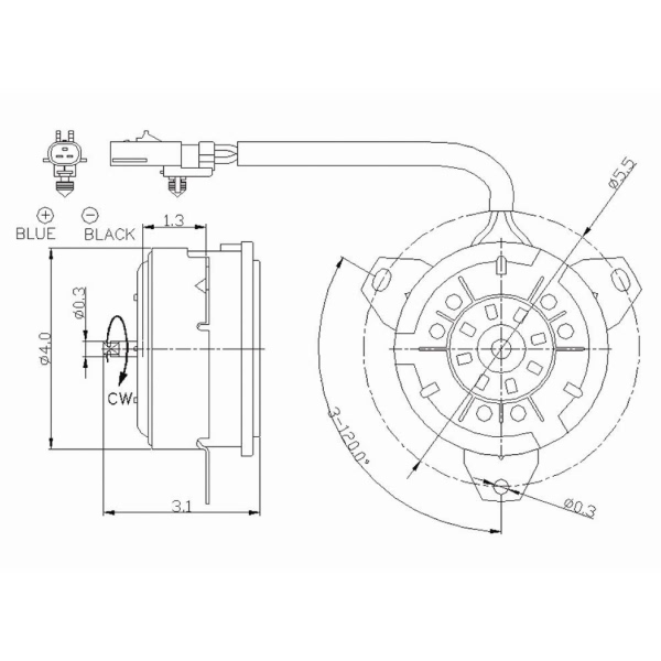 TYC Engine Cooling Fan Motor 630450