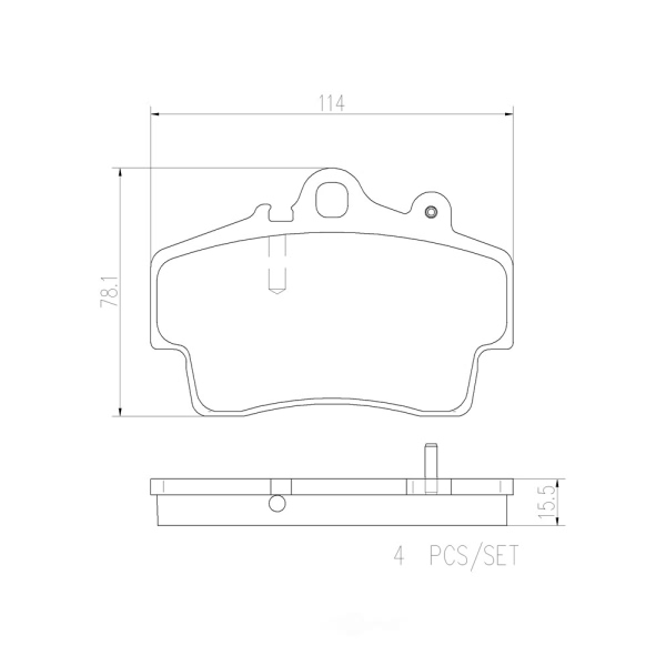 brembo Premium Ceramic Front Disc Brake Pads P65007N