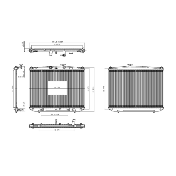 TYC Engine Coolant Radiator 13449