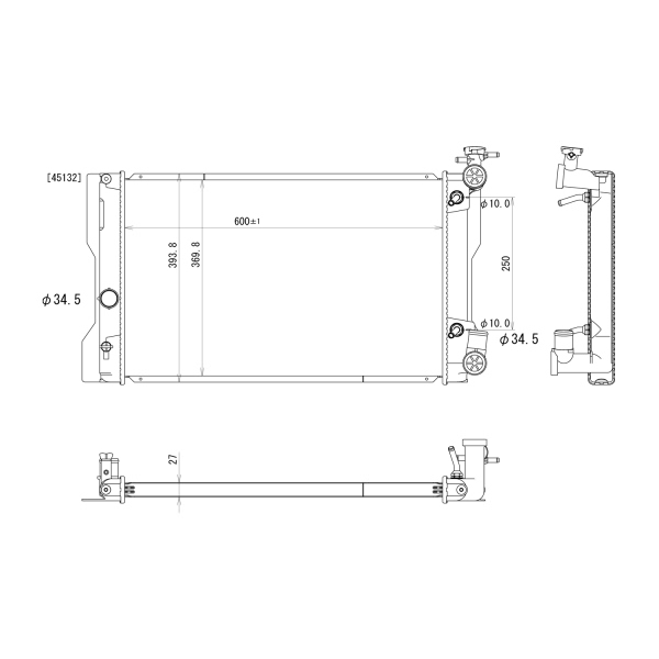 TYC Engine Coolant Radiator 13049