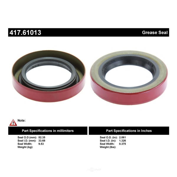 Centric Premium™ Axle Shaft Seal 417.61013