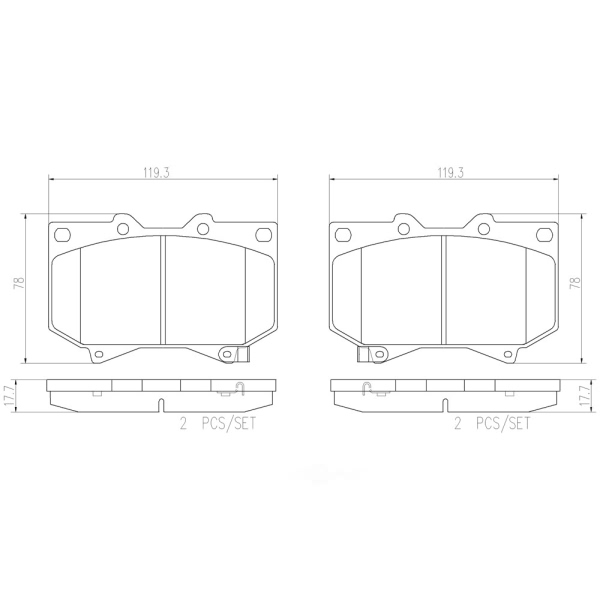 brembo Premium Ceramic Front Disc Brake Pads P83118N