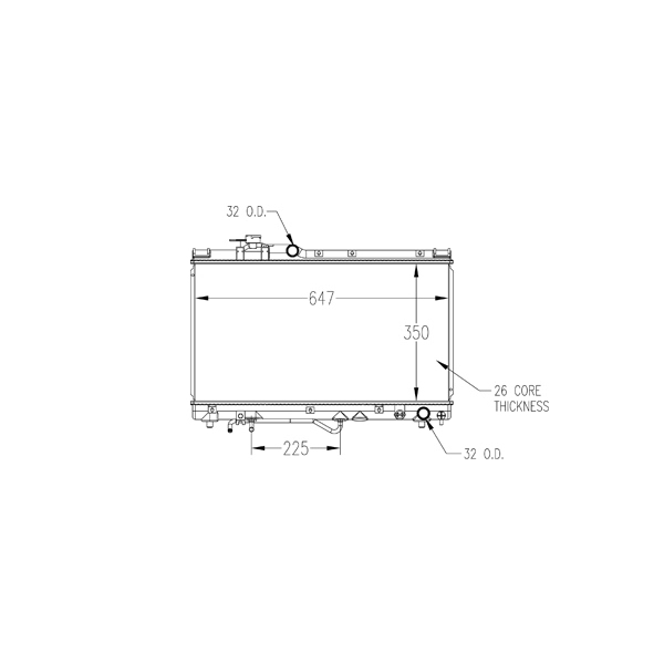 TYC Engine Coolant Radiator 1575