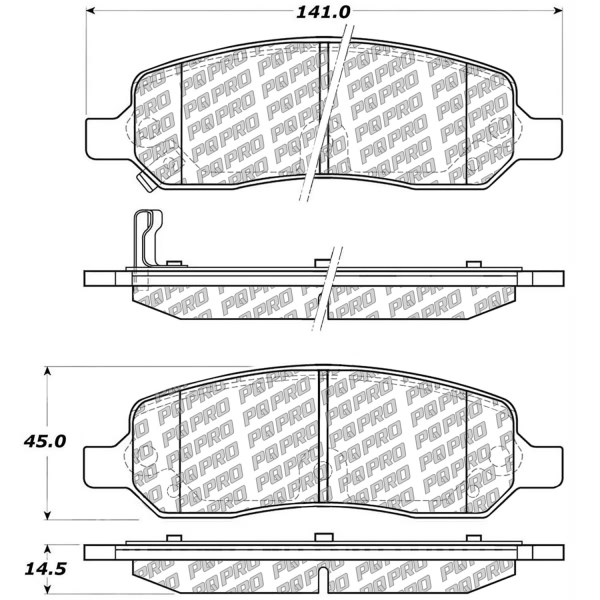 Centric Posi Quiet Pro™ Semi-Metallic Rear Disc Brake Pads 500.11720