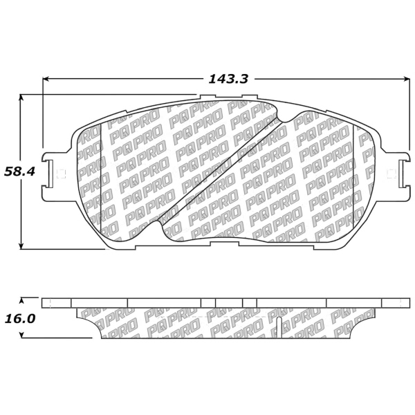 Centric Posi Quiet Pro™ Ceramic Front Disc Brake Pads 500.09060