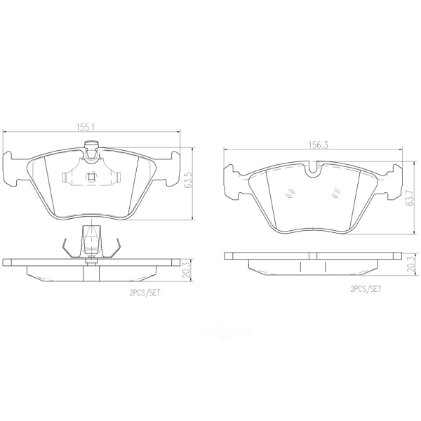 brembo Premium Ceramic Front Disc Brake Pads P06022N