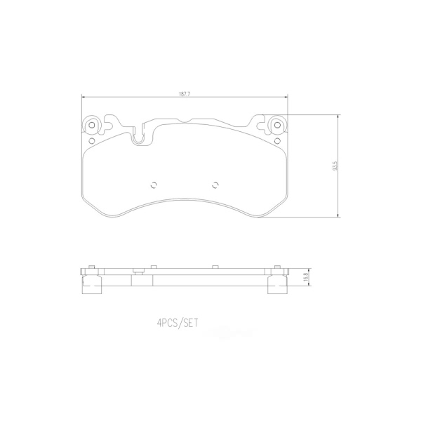 brembo Premium Ceramic Front Disc Brake Pads P50127N