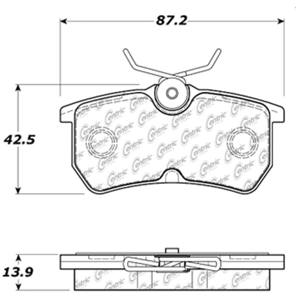 Centric Posi Quiet™ Ceramic Rear Disc Brake Pads 105.08860