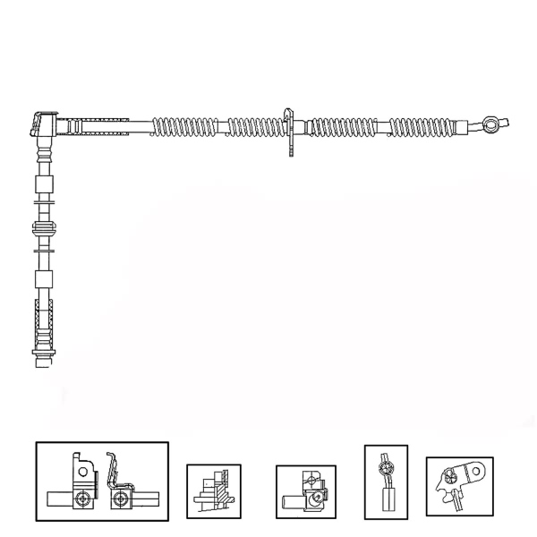 Centric Front Driver Side Brake Hose 150.22016