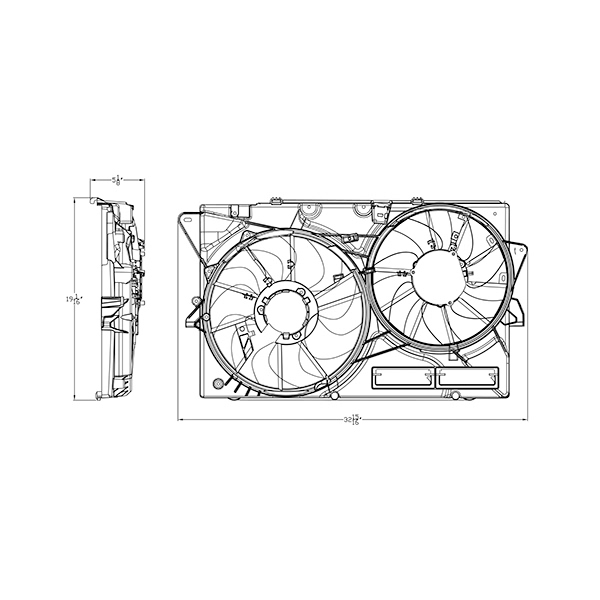TYC Dual Radiator And Condenser Fan Assembly 623500