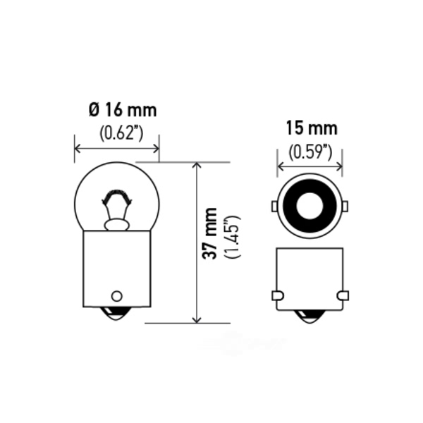 Hella 67Tb Standard Series Incandescent Miniature Light Bulb 67TB