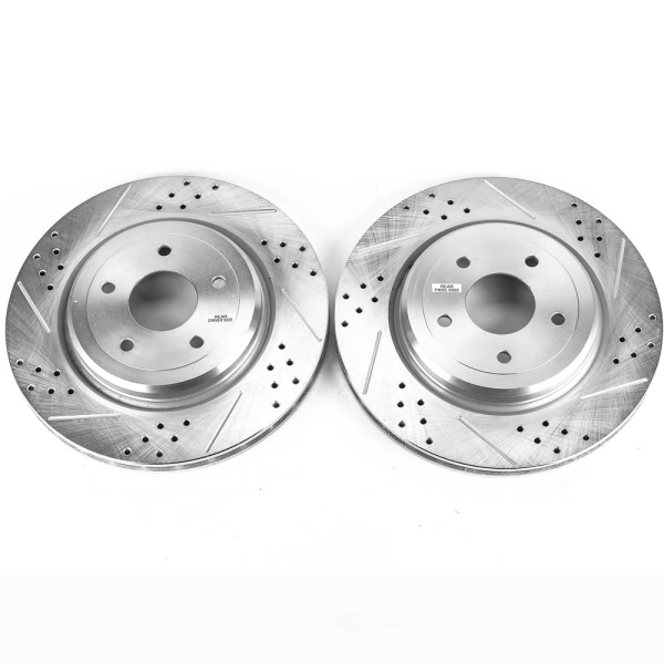 Power Stop PowerStop Evolution Performance Drilled, Slotted& Plated Brake Rotor Pair AR82114XPR