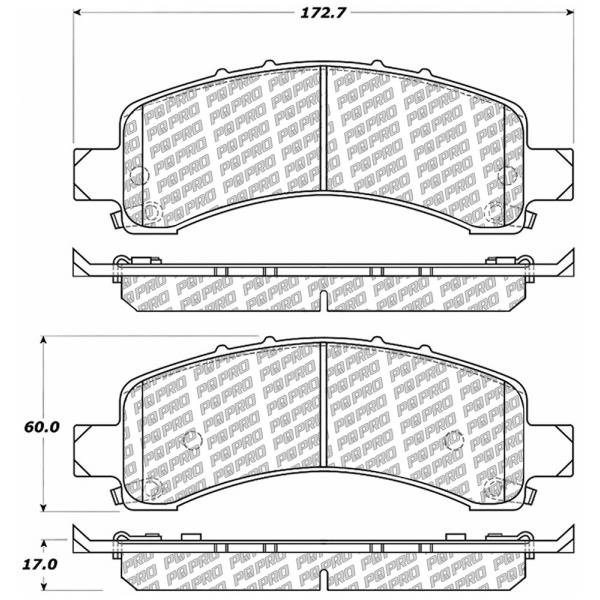 Centric Posi Quiet Pro™ Ceramic Rear Disc Brake Pads 500.09741