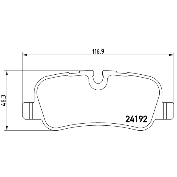 brembo Premium Low-Met OE Equivalent Rear Brake Pads P44013