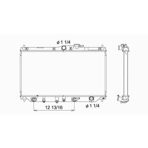 TYC Engine Coolant Radiator 19