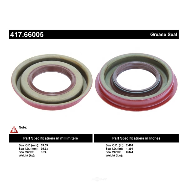 Centric Premium™ Axle Shaft Seal 417.66005