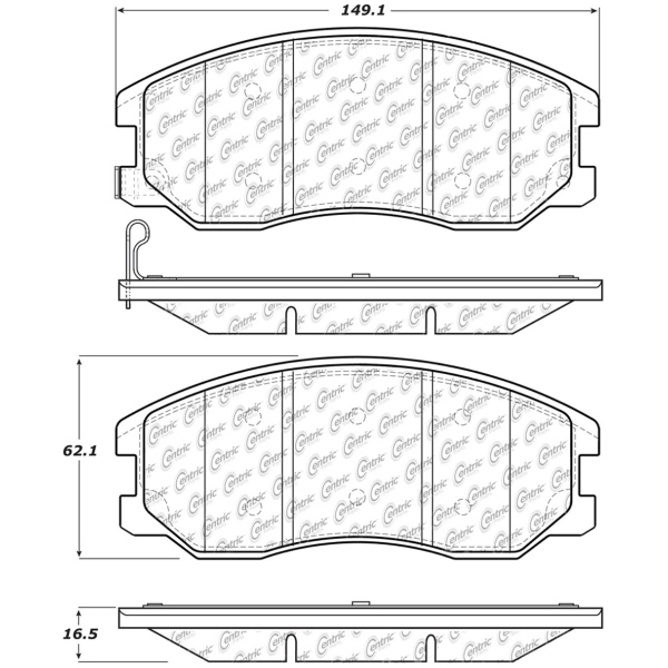 Centric Posi Quiet™ Ceramic Front Disc Brake Pads 105.12640