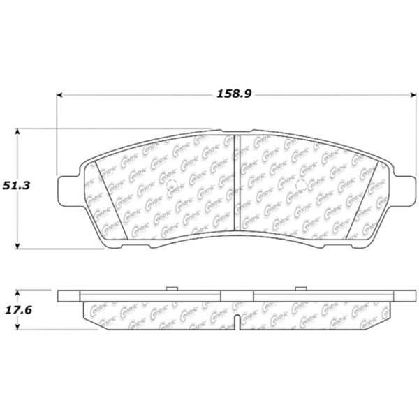 Centric Premium Ceramic Rear Disc Brake Pads 301.07570