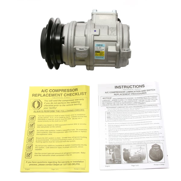 Delphi A C Compressor With Clutch CS20122