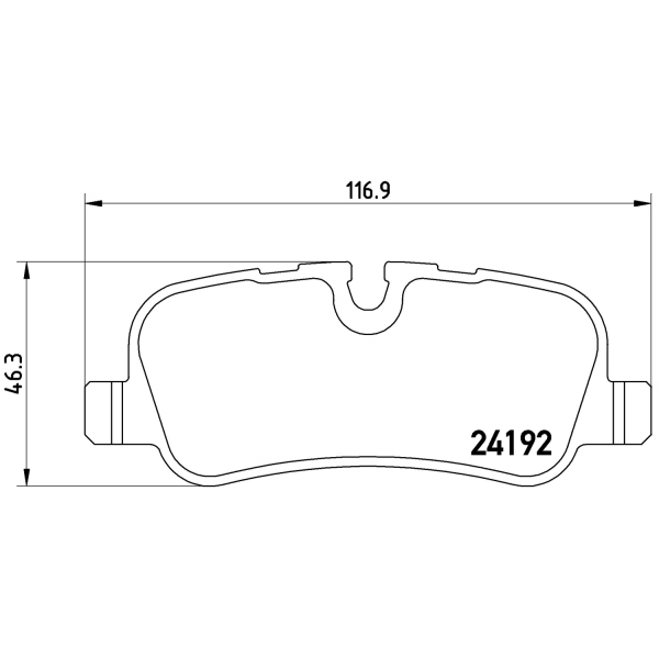 brembo Premium Low-Met OE Equivalent Rear Brake Pads P44019