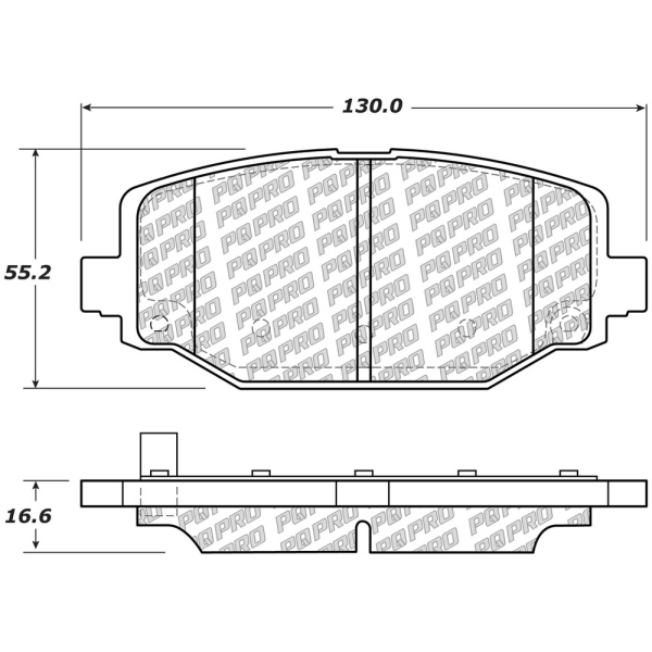 Centric Posi Quiet Pro™ Ceramic Rear Disc Brake Pads 500.15960