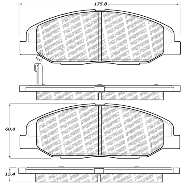 Centric Posi Quiet Pro™ Ceramic Front Disc Brake Pads 500.13320